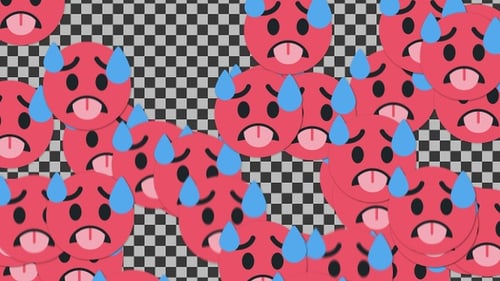 Animated Hot Face Emoji Overlay