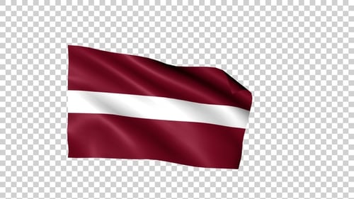 Alpha-Loop mit lettischer Flagge