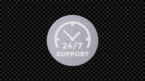 Support 247 Icon Gray