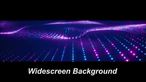 Abstract Glowing Particle Waves Background Loop