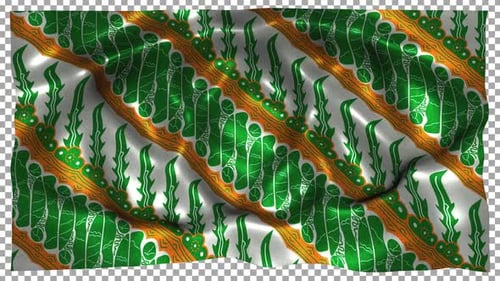 Indonesia Ethnic Silk Pattern Cloth Fabric Wave Alpha Songket Batik Parang Jogjakarta Keris Java