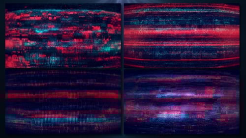 Digital Glitch TV Screen Error Noise Abstract Background