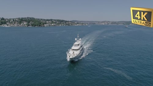Aerial Luxury yacht İn Istanbul Bosphorus-5