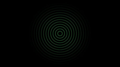 Radio Waves Signal Green 4K Alpha