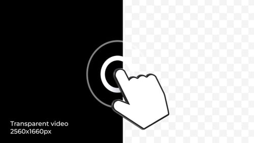 Animated Hand Cursor Clicking with Digital Touch Ripple