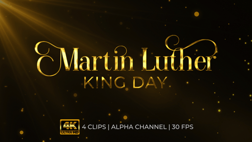 Elegant Martin Luther King Day Text Reveal Animation