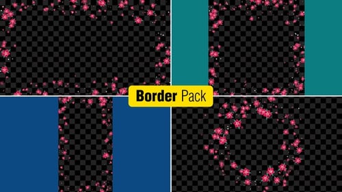 Blumen-Bordürenpaket V10