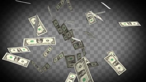 Dollar flying alpha channel v.2