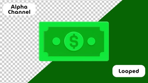 3D Animation of Digital Currency and Financial Transactions | Alpha Channel