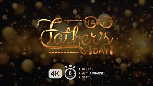 Happy Father's Day Text Animation