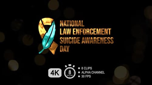 National Law Enforcement Suicide Awareness Day Text Animation