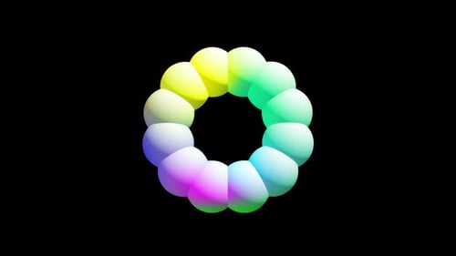 Abstract Rainbow Sphere Circle Loading Loop