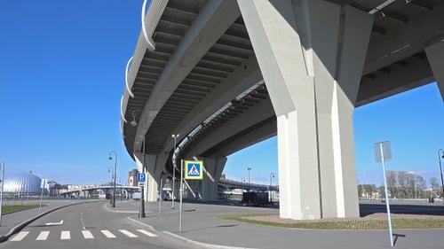 Moving Under Highway Bridge
