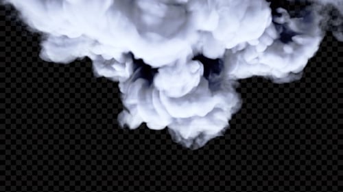Massive weiße Rauchexplosion