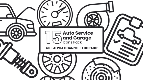 Auto Service And Garage Icons Pack
