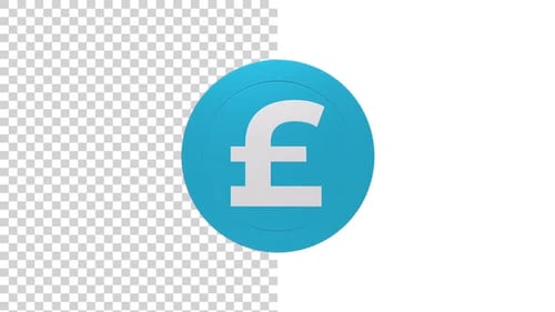 Pound Currency Coin Alpha Loop