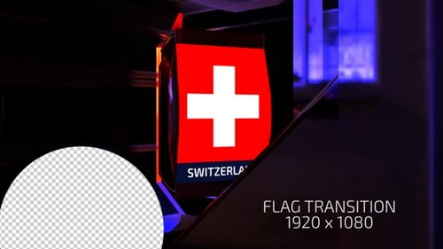Futuristic 3D Geometric Flag Country Reveal