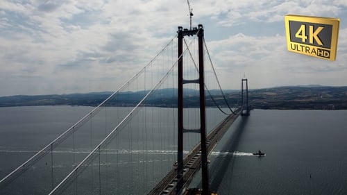 Vista aérea del puente de Canakkale de 1915, Turquía (4)