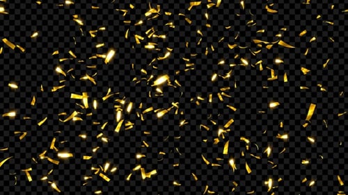 Falling Gold Confetti Celebration Overlay Animation