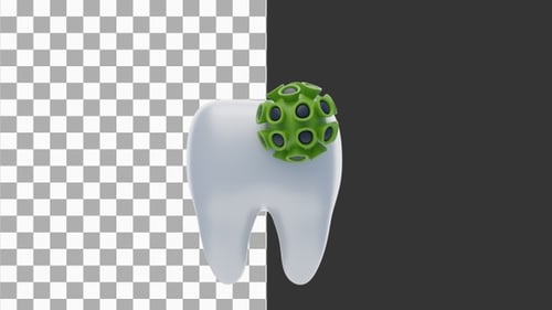 3D Animated Tooth with Bacteria Interaction for Dental Health