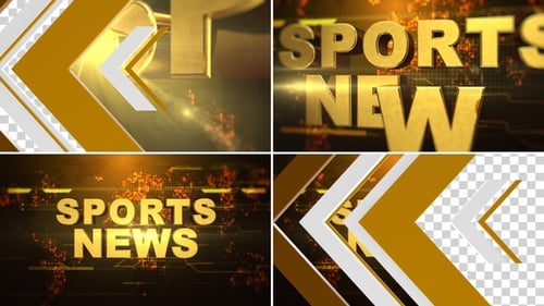 Futuristic Sports News Broadcast Title