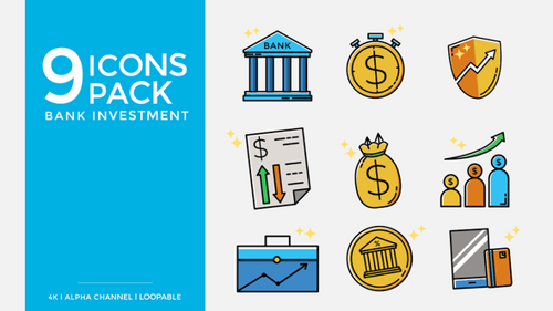 Bank Investment Icons Pack