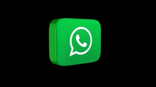 3d WhatsApp Logo Loop