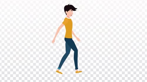 Walking Man Alpha Channel