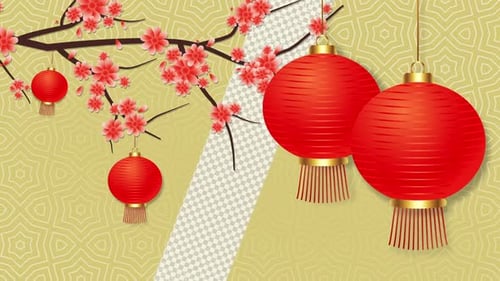 Chinesischer Neujahrs-Hintergrund Alpha