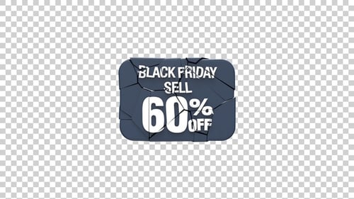 3D Black Friday Sale Text Explosion Animation