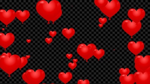 Heart Balloon Red Alpha Loop