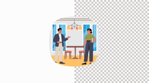 Descripción general del área de comedor: Animación: Alpha Channel
