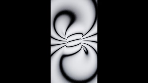 Abstract Black and White Organic Morphing Shapes Motion Background