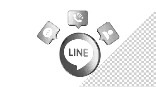 Line 3D Circle Icon Sliver