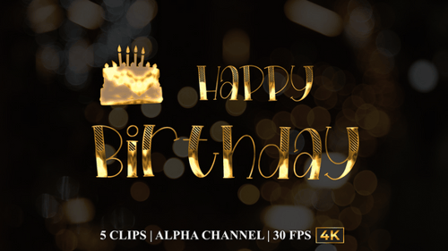 Animación de texto de feliz cumpleaños