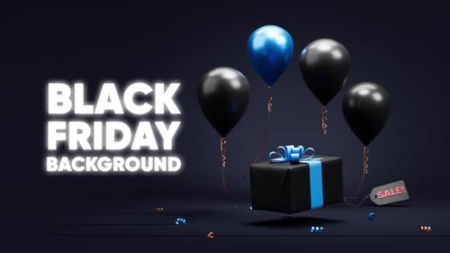 Animated Gift Box with Balloons for Commercial Sale Promotion