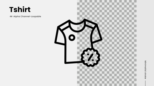 tshirt line icon animation
