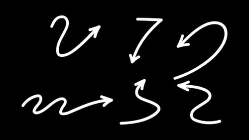 Hand Drawn White Arrow Elements Pack Animation