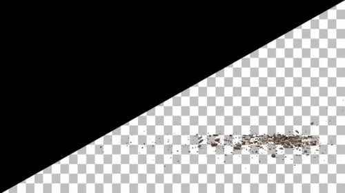 Dust Particles Exploding on Ground Transition