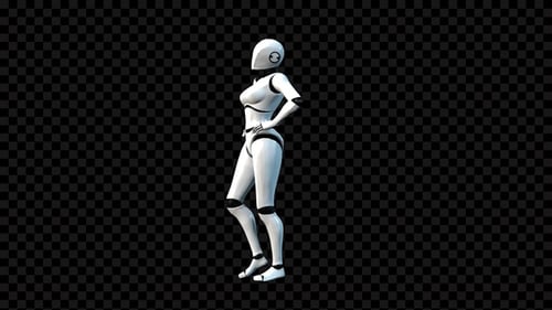 Robot Female Pose Animation Side View