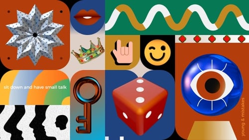 Modern Abstract 3D Elements Grid Animation