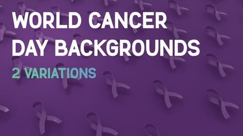 Purple Awareness Ribbons Seamlessly Loop 3D Background