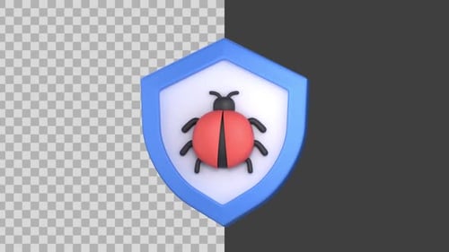 Animated 3D Shield Bug Protection Reveal