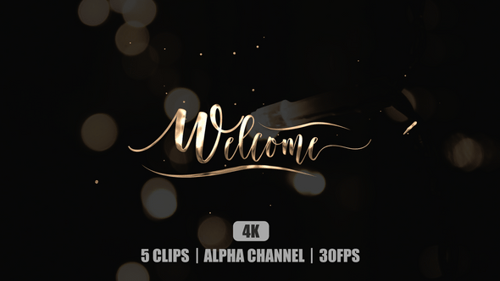 Elegant Cursive Welcome Text Reveal Animation Pack