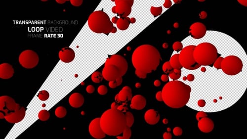 Abstract Floating Red Angry Spheres Background Animation