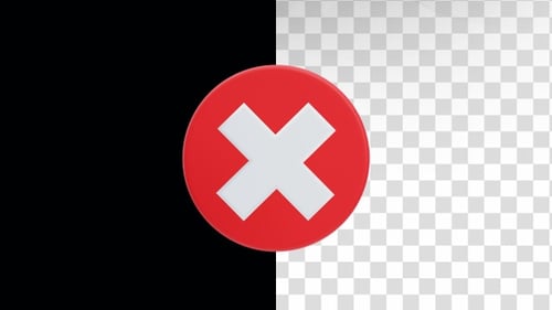 3D Animation of Reject Error Icon