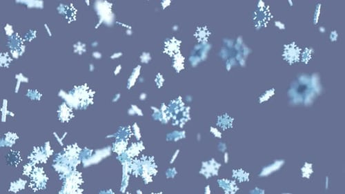 Graceful Falling Snowflakes Seamless Loop Background Animation