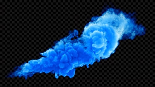 Dynamic Blue Smoke Flow Element