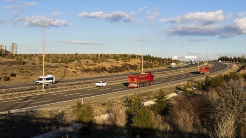 Time Lapse View Of Highway