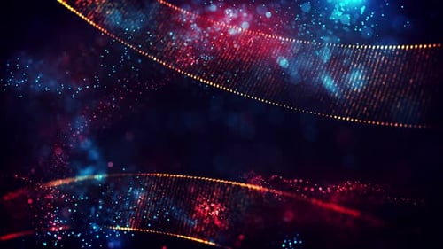Dynamic Abstract Particles and Light Waves Background